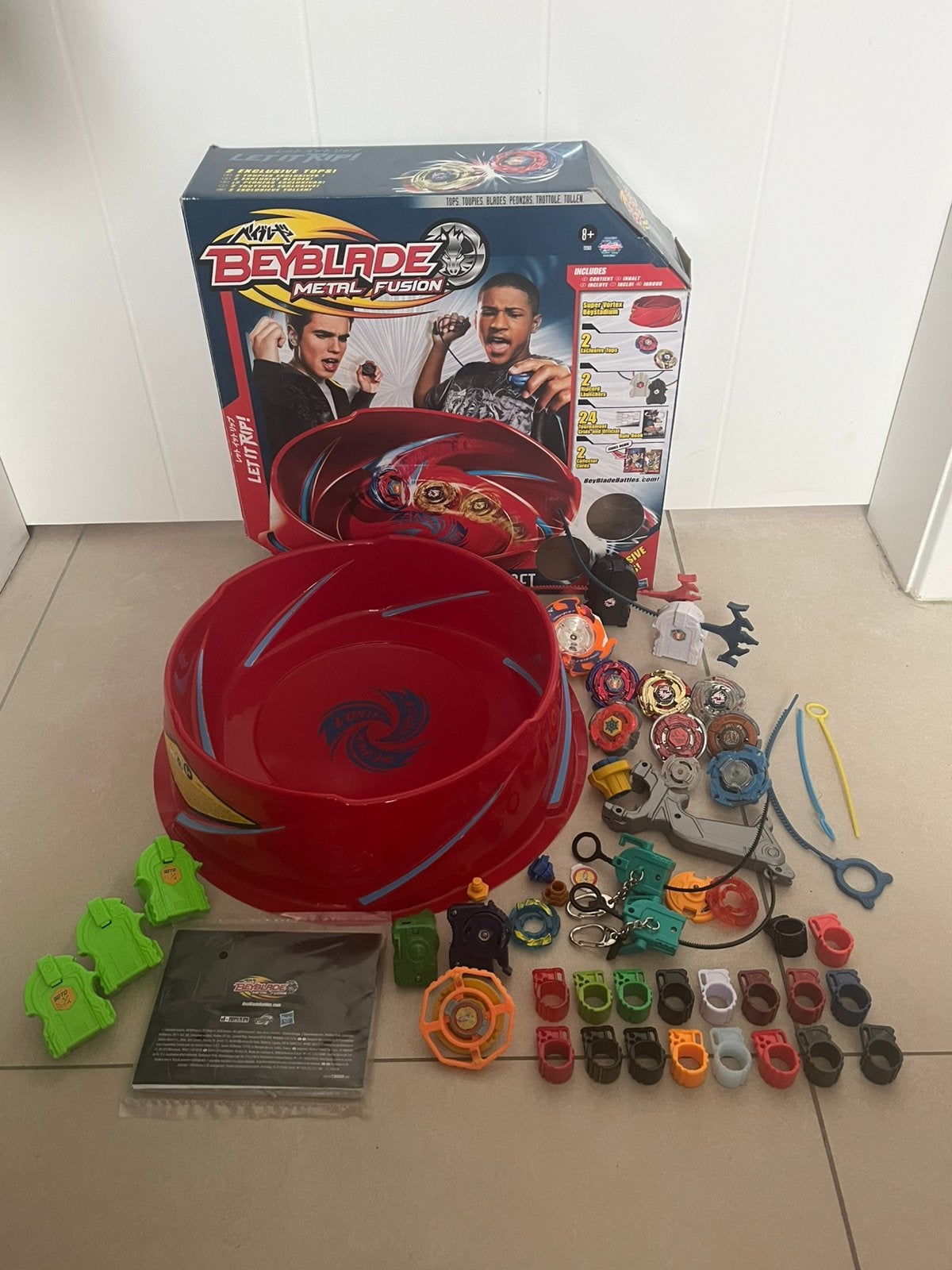 Beyblade Super Vortex Battle Set met zeldzame Beyblades, Ophalen of Verzenden, Gebruikt, Jongen of Meisje
