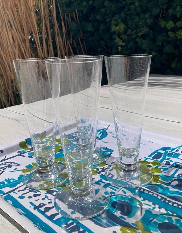 Mooie Champagne/ Cocktail Glazen Glas (4 stuks), Huis en Inrichting, Keuken | Servies, Ophalen, Glas of Glazen, Overige stijlen