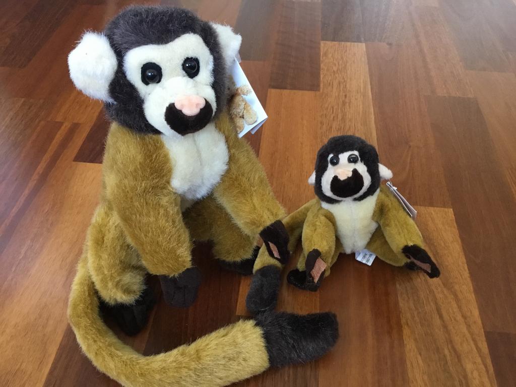 Nieuw: apen knuffels pluche mama en baby, Overige merken, Nieuw, Ophalen of Verzenden, Middelgroot (20 tot 80 cm)