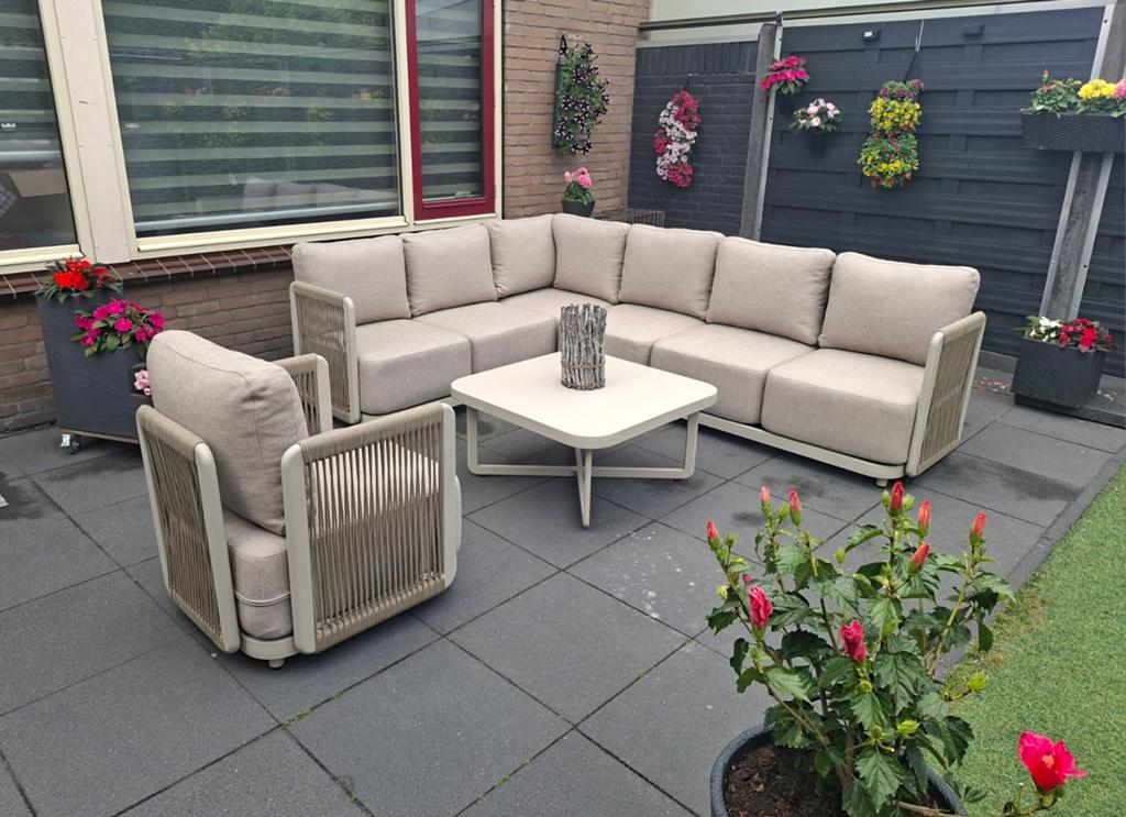 Prachtige NIEUWE trendy loungeset/tuinset met hoge korting!!, Tuin en Terras, Tuinsets en Loungesets, Ophalen, Bank, Loungeset