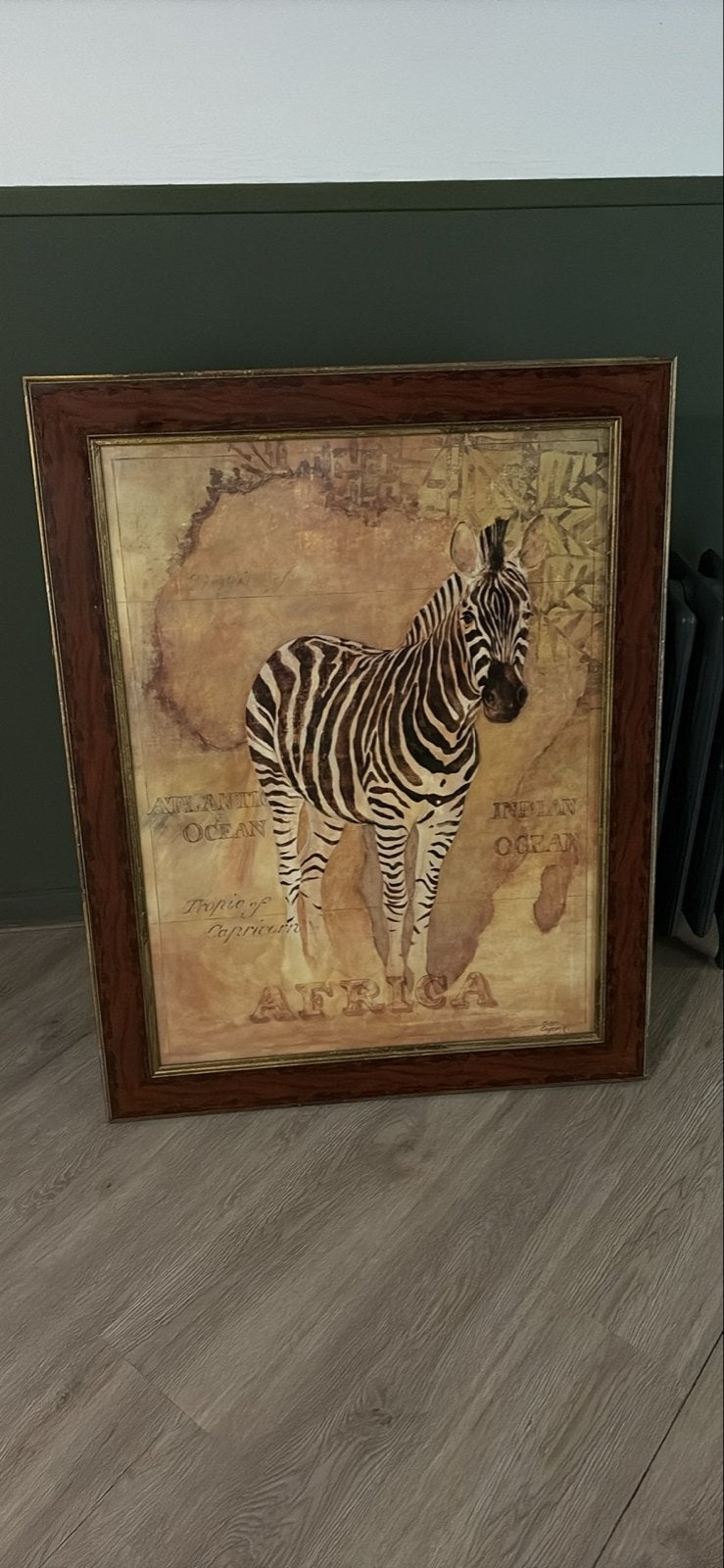 GRATIS schilderij met zebra 74x94 cm, Ophalen, Realistisch, Dieren, Print
