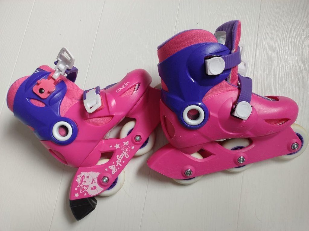 Kinderskates Play3 roze/paars 26 - 28, Kinderen, Ophalen of Verzenden, Verstelbaar, Gebruikt