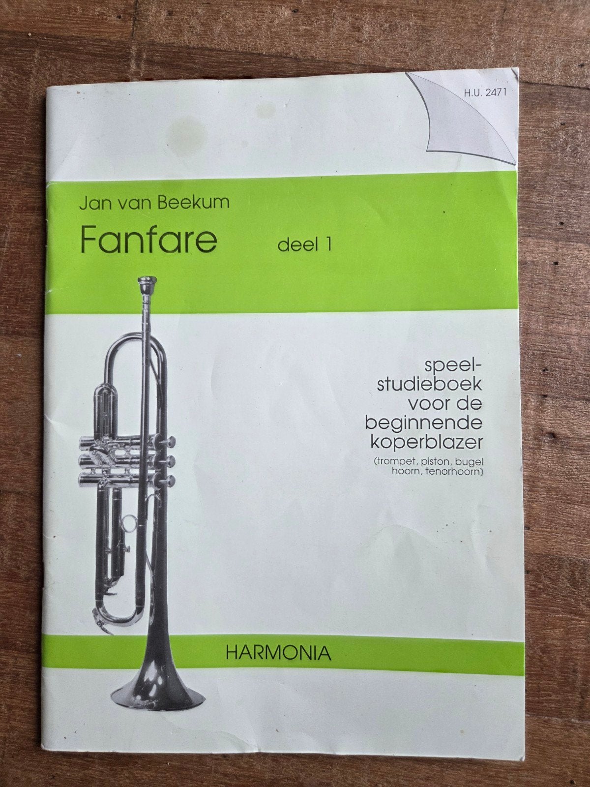 Speel-studieboek Fanfare deel 1 - Jan van Beekum (Gebruikt), Ophalen of Verzenden