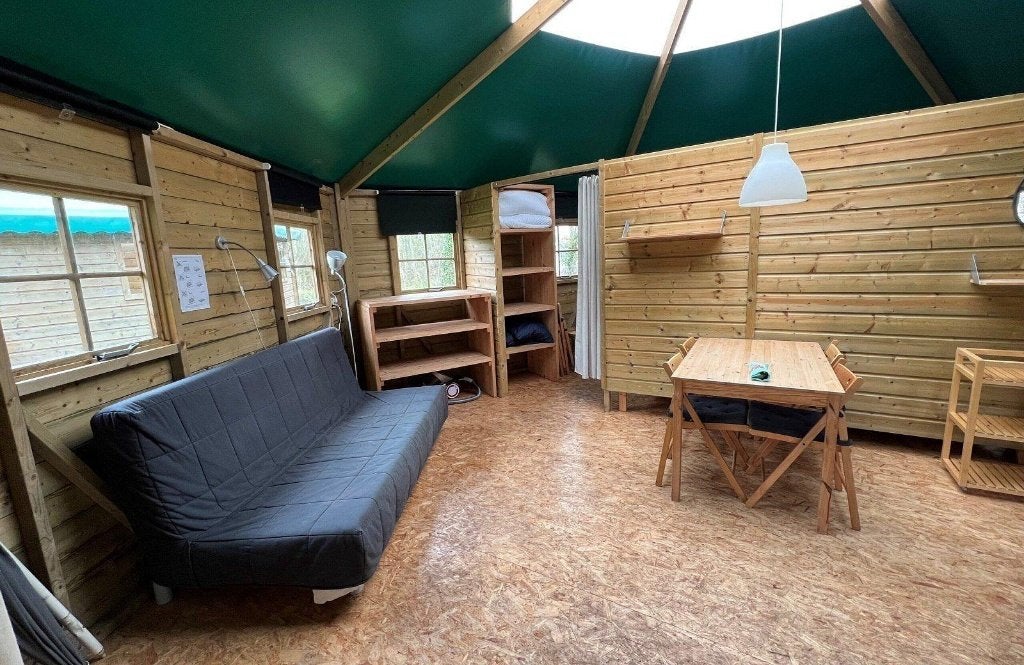 Slingerland kampeerbungalow, compleet verhuurobject, Ophalen of Verzenden, Zo goed als nieuw, Tot en met 6