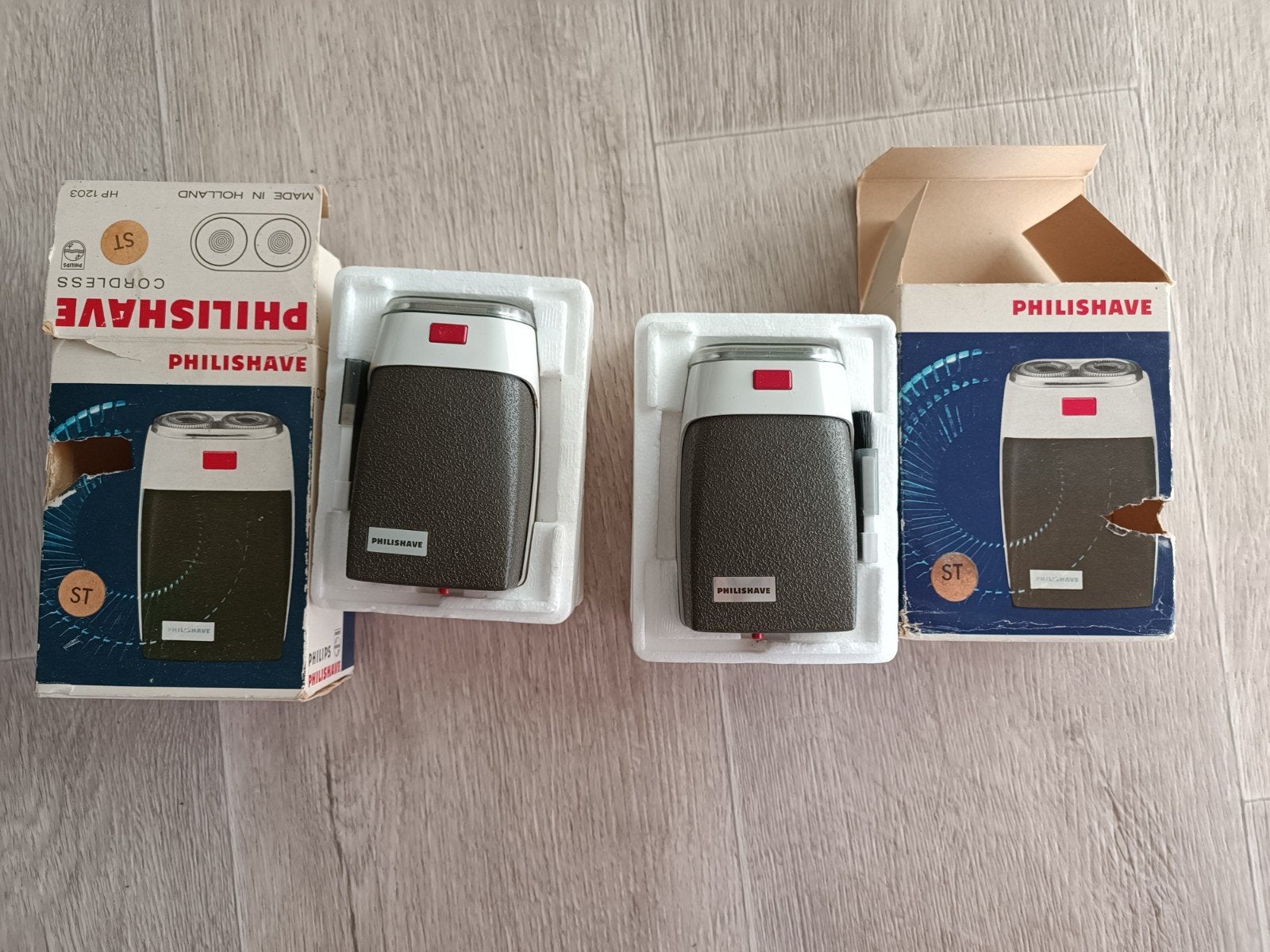 Vintage Philips Philishave ST Scheerapparaten (2 stuks), Antiek en Kunst, Ophalen of Verzenden