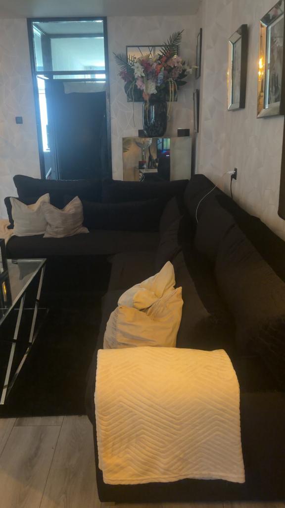 Lounge bank, Huis en Inrichting, Banken | Bankstellen, Ophalen, Gebruikt, Vierpersoons of meer