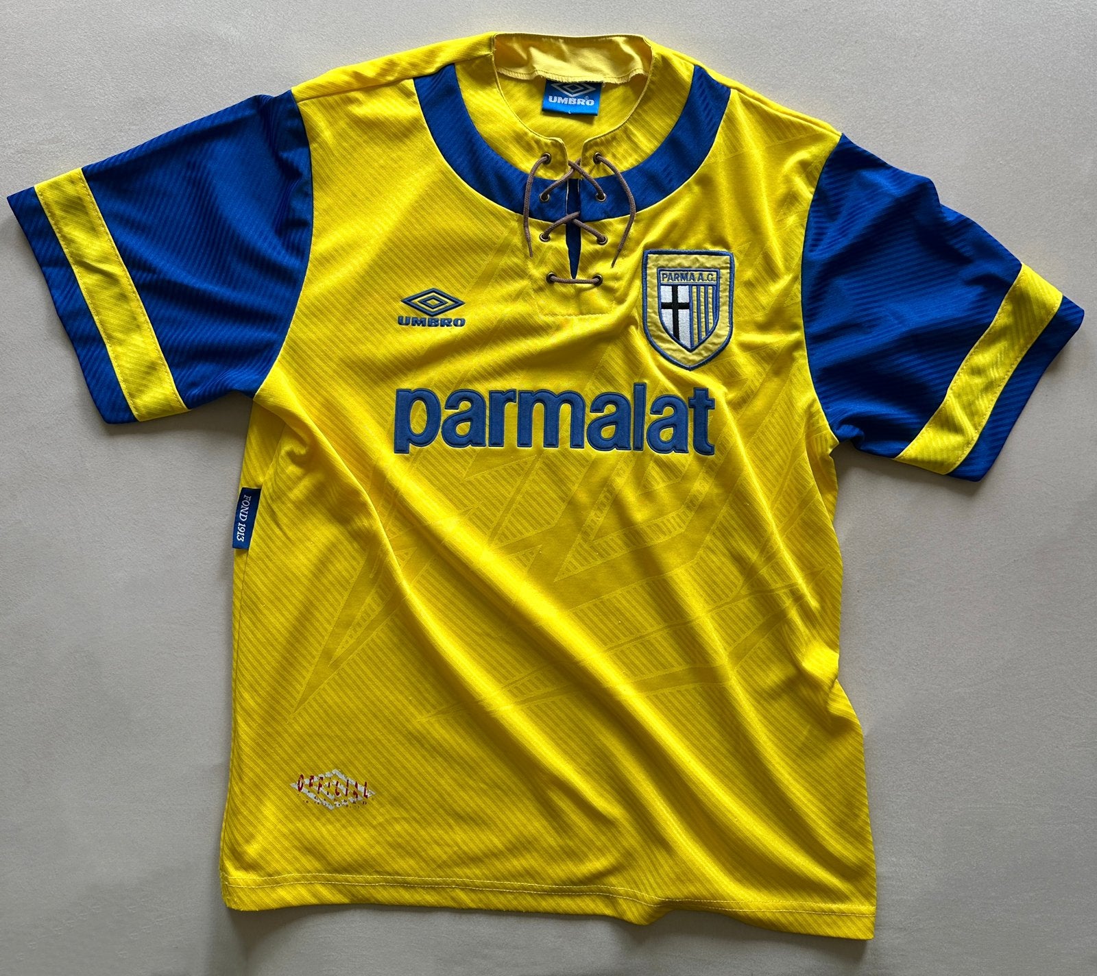 Vintage retro 1993-1995 AC Parma Uitshirt | Serie A orig., Maat L, Ophalen of Verzenden, Gebruikt, Shirt