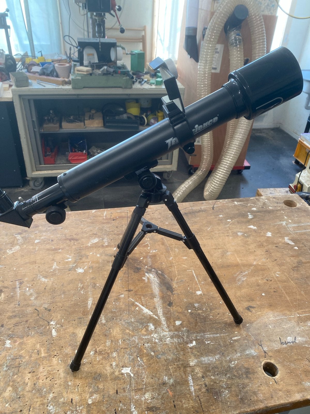 Telescoop met statief - Ideaal voor beginners, Ophalen, Lenzentelescoop (refractor), Met statief, Zo goed als nieuw
