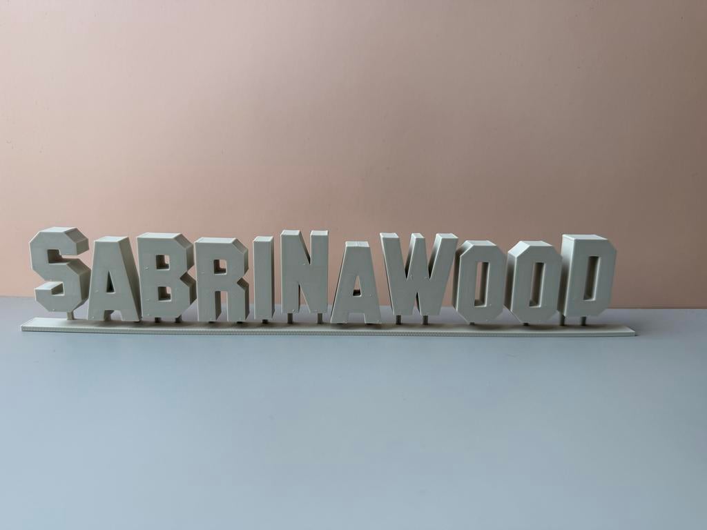 Sabrinawood bordje Sabrina Carpenter Coachella 2026, Ophalen, Zo goed als nieuw