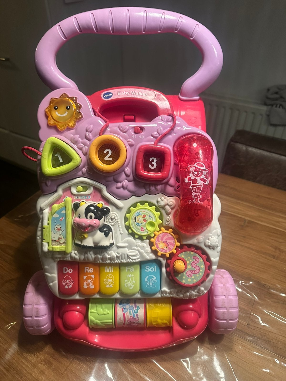 Vtech roze baby walker, Kinderen en Baby's, Ophalen, Gebruikt, 6 maanden tot 2 jaar