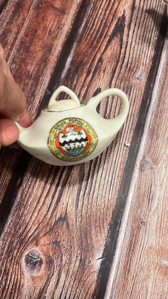 7 vintage Engelse bone china miniatuur theepotjes, Antiek en Kunst, Ophalen of Verzenden
