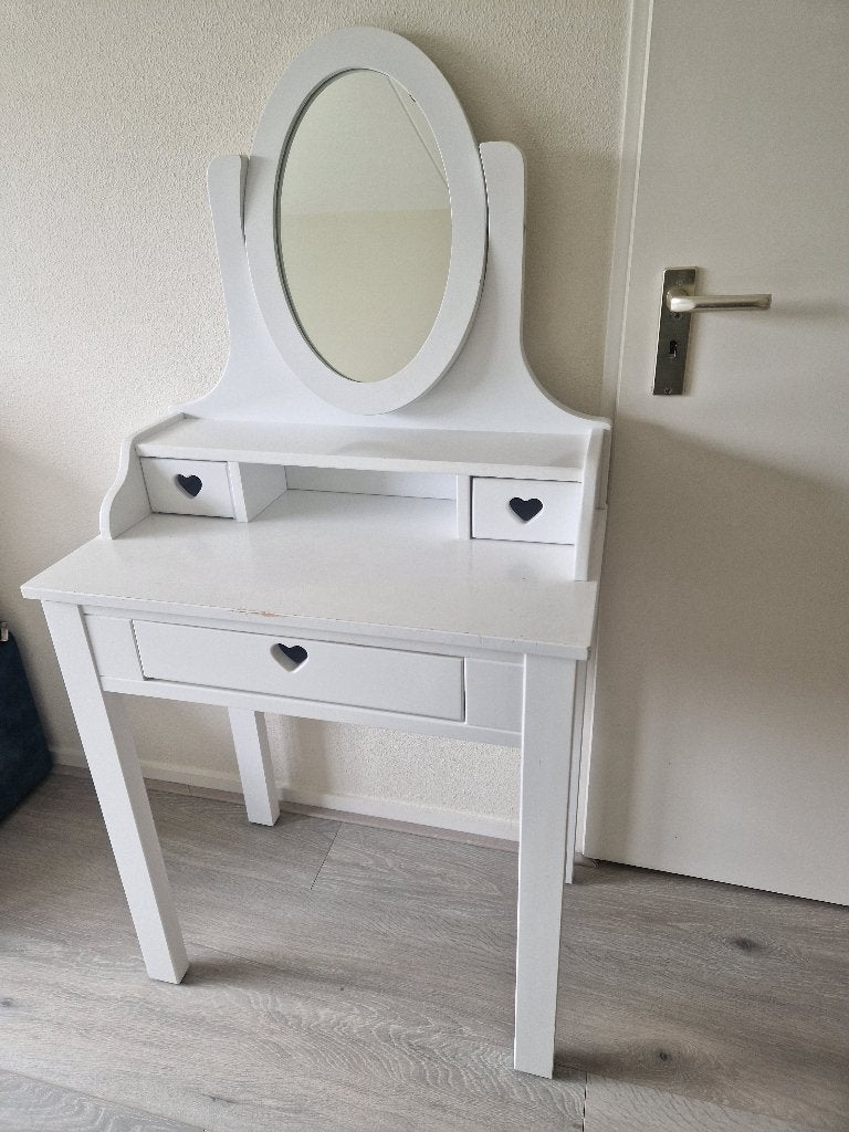 Kaptafel met draaibare spiegel, Huis en Inrichting, Tafels | Kaptafels, Ophalen, Gebruikt, 50 tot 100 cm, Minder dan 100 cm