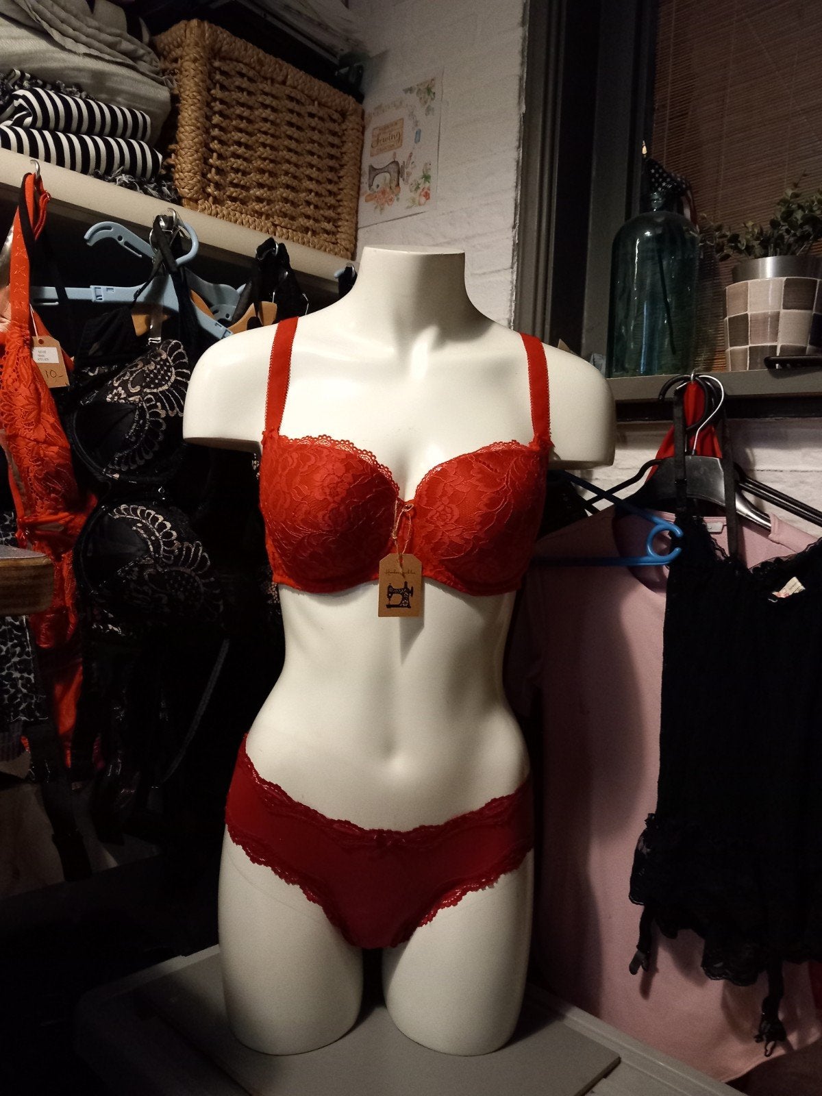 Rood Kanten Lingerie Setje, Ophalen of Verzenden, Rood, Setje