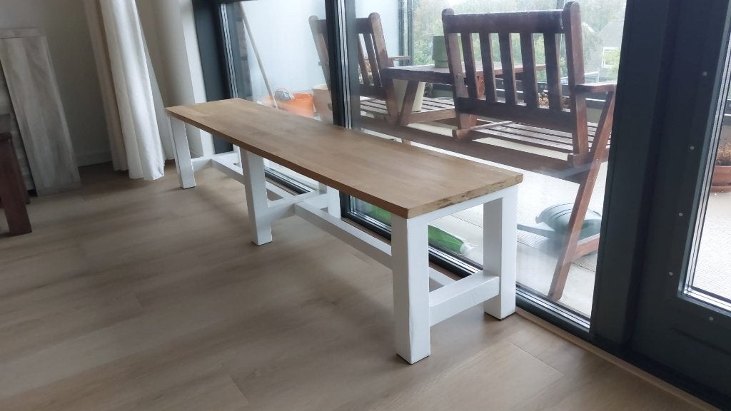 Side table / bankje, Huis en Inrichting, Ophalen, Gebruikt, Eikenhout, 200 cm of meer