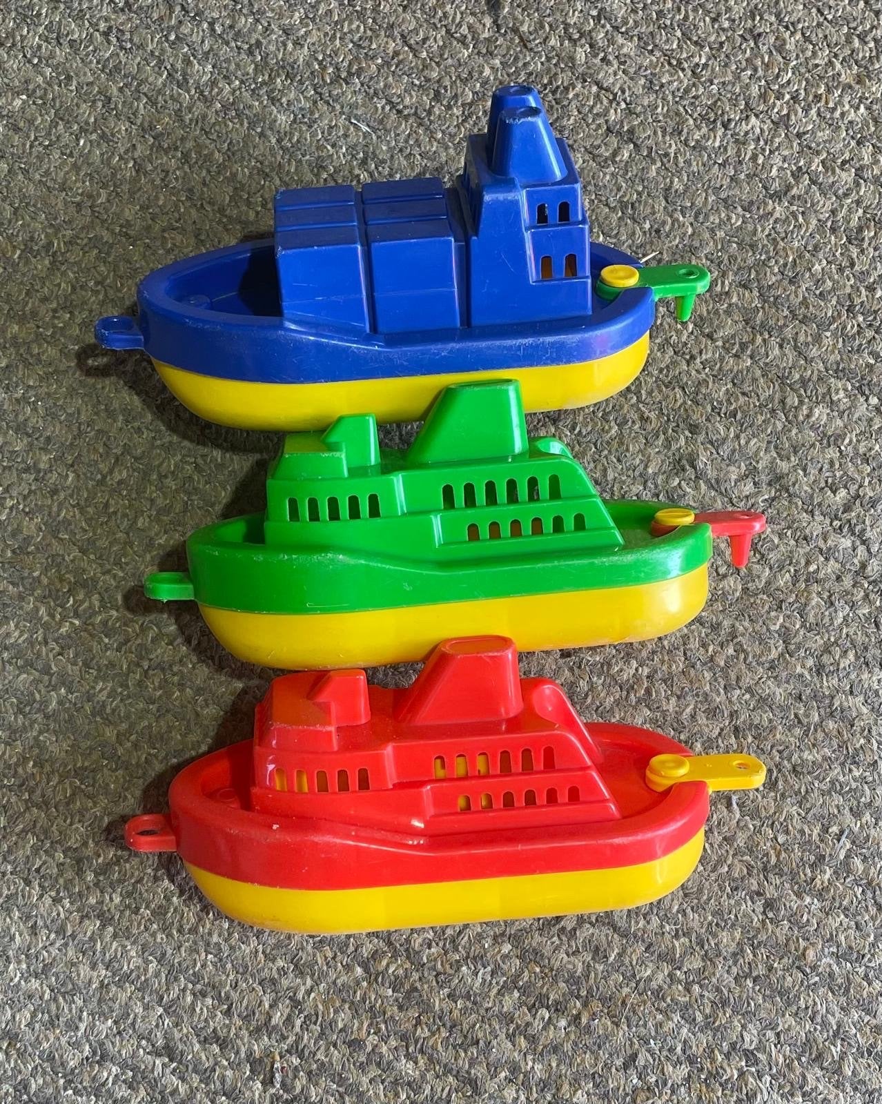 Set van 3  bootjes voor waterbaan, Ophalen, Gebruikt, Speelgoedboot, Overige merken