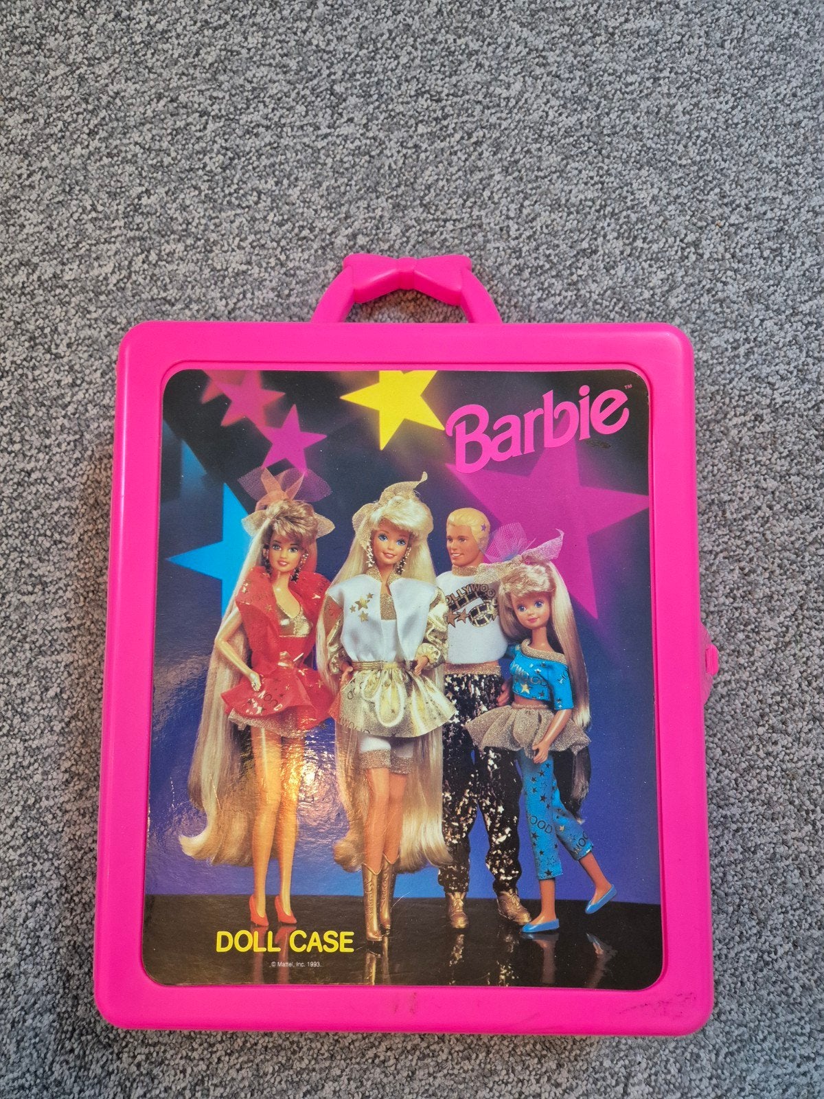 Vintage Barbie poppenkoffer met 3 poppen, Ophalen of Verzenden, Gebruikt, Barbie