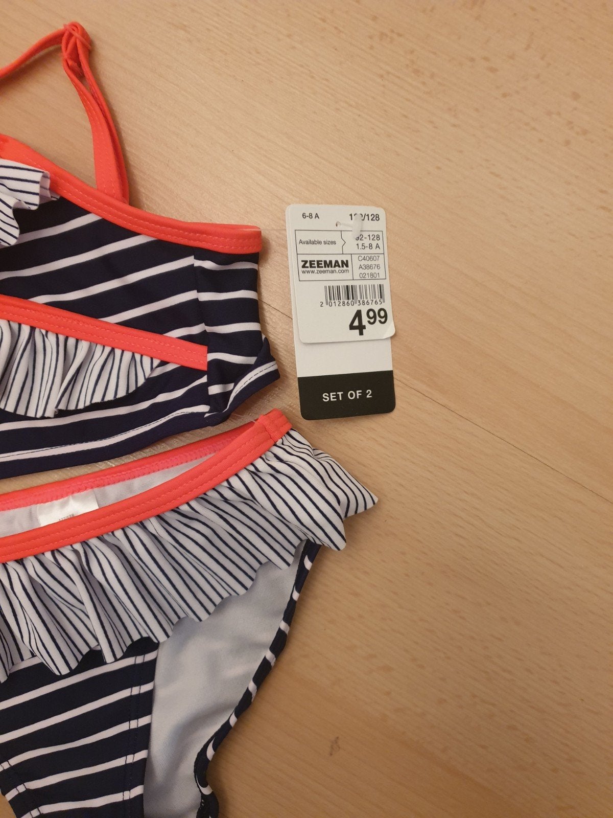 gestreepte bikini met ruches - Nieuw met kaartje, Meerkleurig, Zeeman, Nieuw, Ophalen of Verzenden