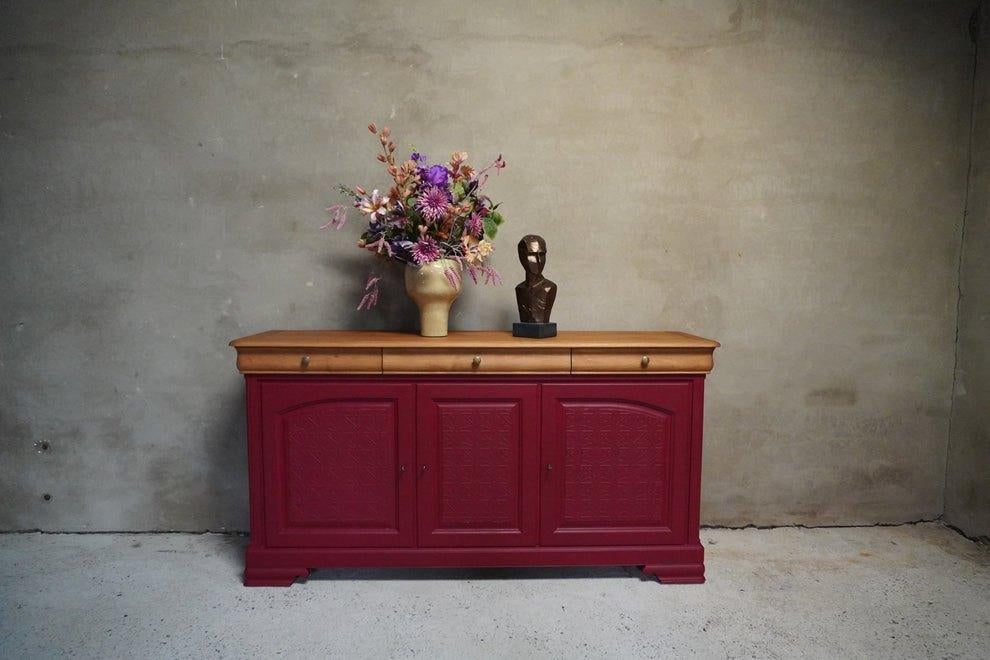 Super mooi qualiteit houten dressoir, Na, 150 tot 200 cm, Ophalen of Verzenden, Zo goed als nieuw