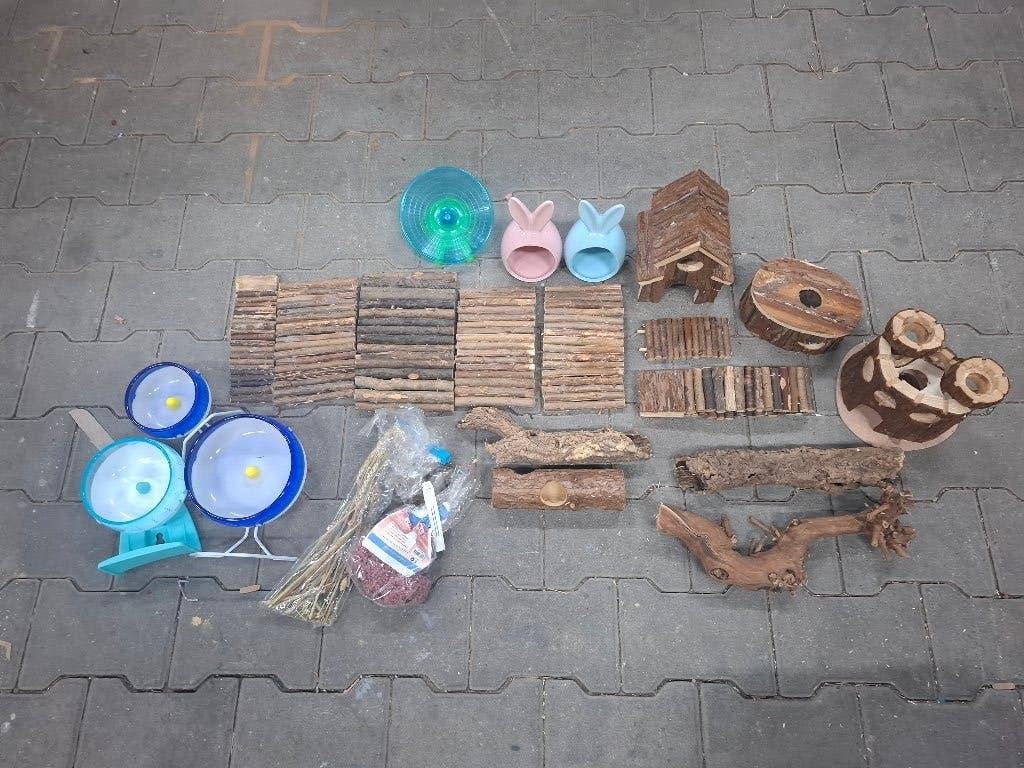 Complete hamsterscaping-set inclusief bak en accessoires, Dieren en Toebehoren, Ophalen of Verzenden, Gebruikt, Overige typen