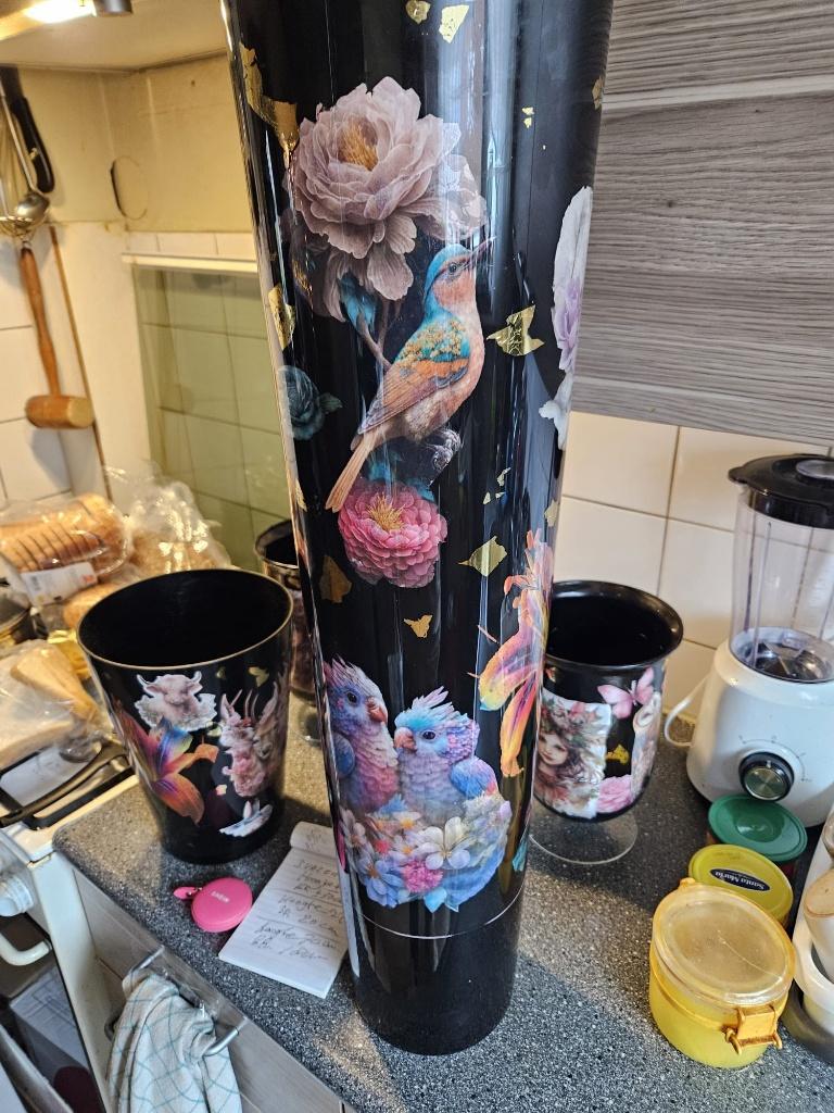 Mooie grote vaas, Huis en Inrichting, Woonaccessoires | Vazen, Ophalen, Overige kleuren, 50 tot 75 cm, Glas