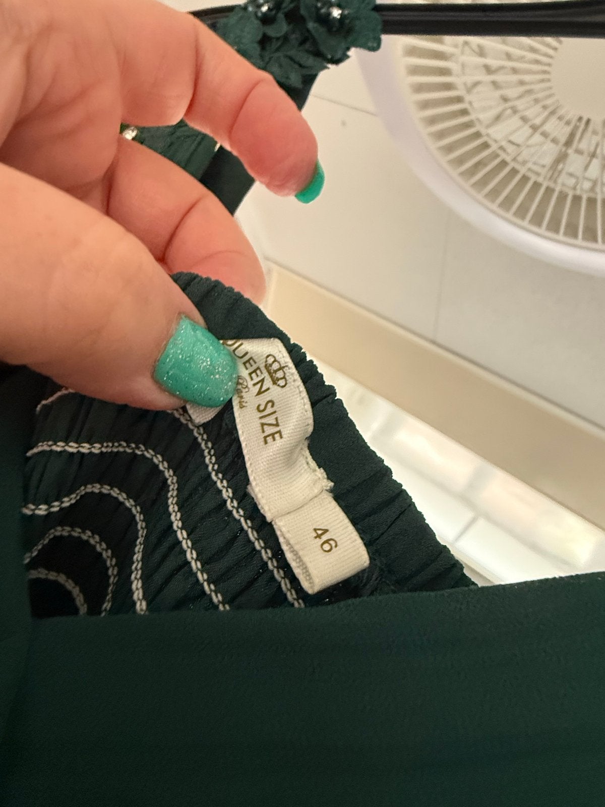 Donkergroene Galajurk/Feestjurk Maat 46, Kleding | Dames, Maat 46/48 (XL) of groter, Ophalen of Verzenden, Zo goed als nieuw, Knielengte