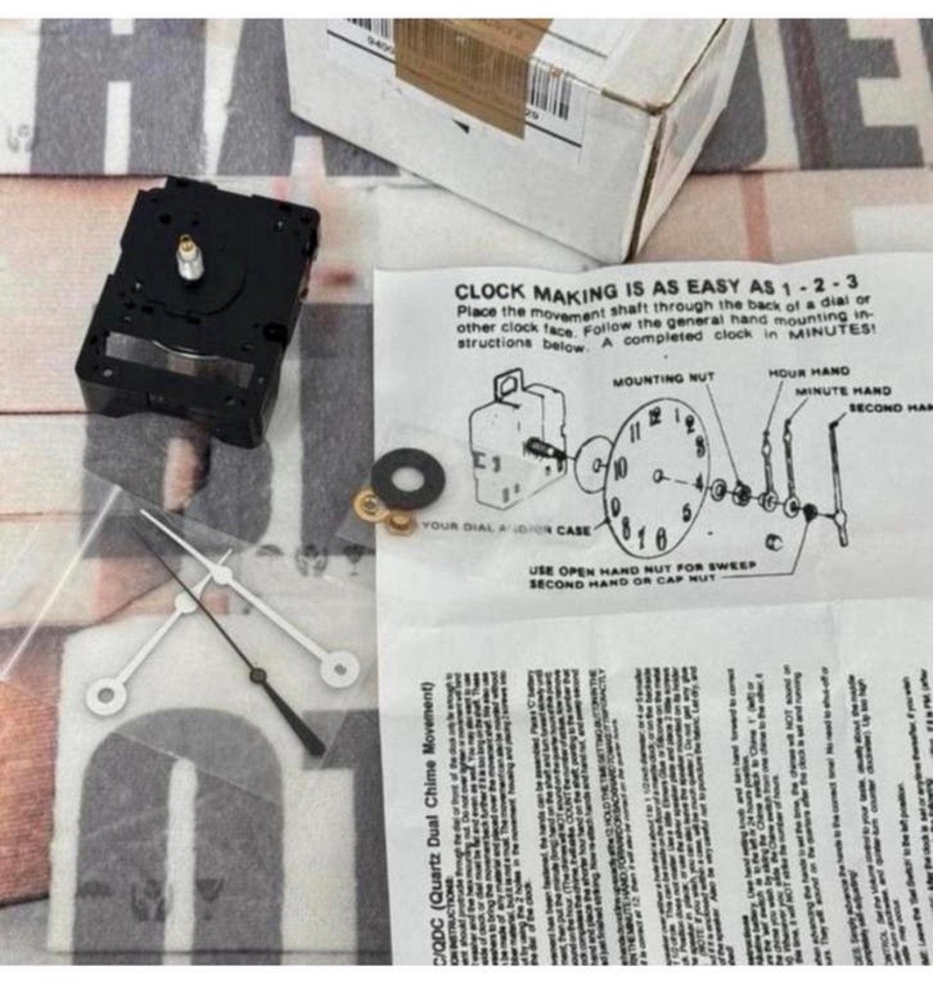 Quartz uurwerk klok reparatie motor vervanings set klokken, Nieuw, Ophalen of Verzenden, H, H