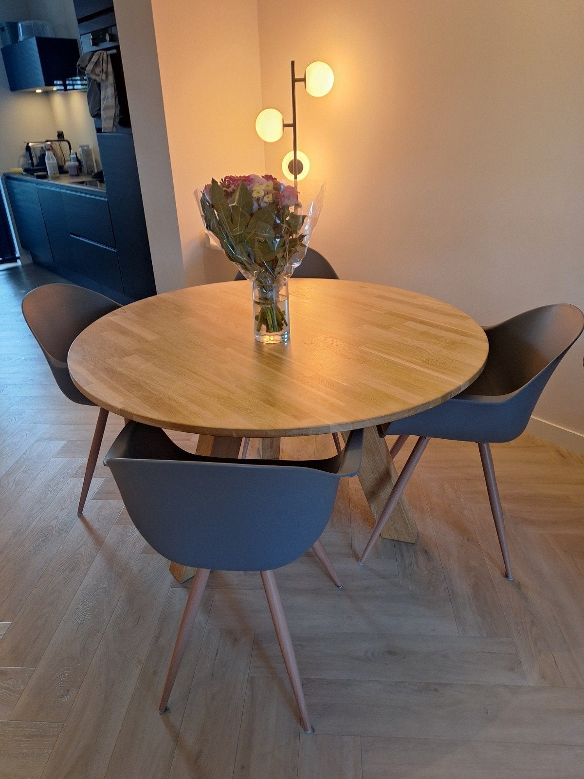 6 Eetkamerstoelen Label 51, Ophalen, Gebruikt