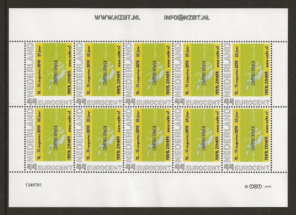 Vel persoonlijke zegels 25 jr Zomerbloemen NZBT, postfris, Ophalen of Verzenden, Postfris