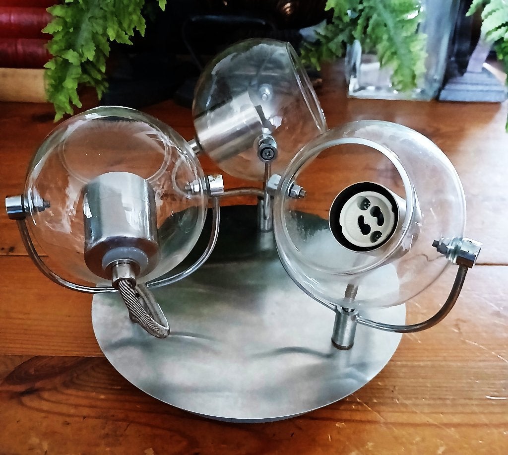 Plafondlamp met drie glazen bollen Qazqa, Ophalen of Verzenden, Zo goed als nieuw, Glas