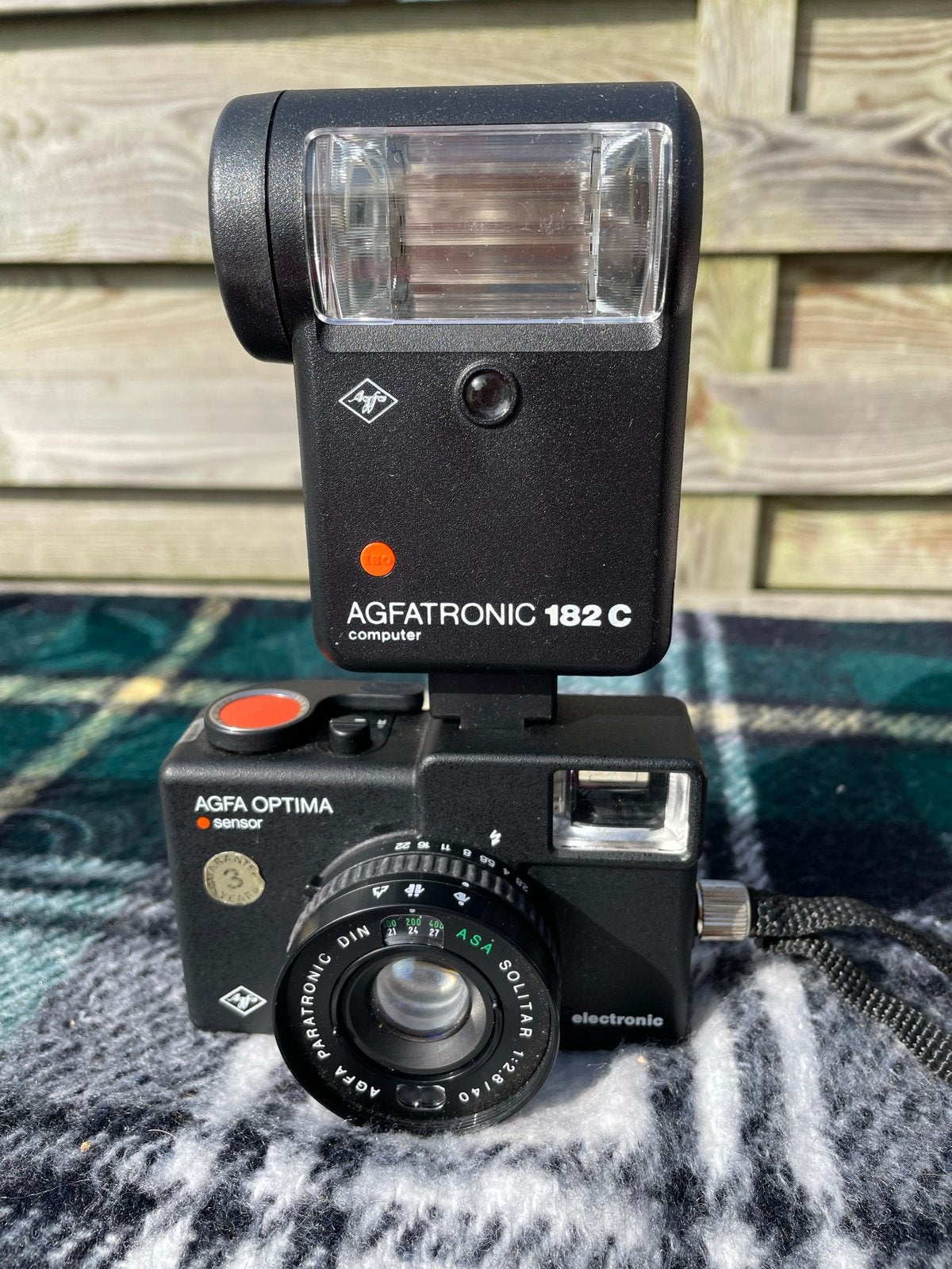 Fotocamera Agfa Optima Sensor met Agfatronic 182C flitser, Ophalen of Verzenden, Zo goed als nieuw, Compact, Overige Merken