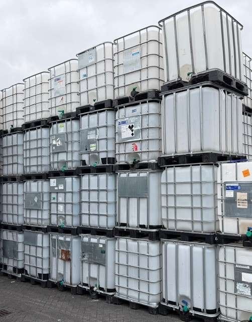 IBC Container 1000L Watertank met Kooi op Pallet, Doe-het-zelf en Verbouw, Niet ingevuld, Niet ingevuld, Ophalen of Verzenden