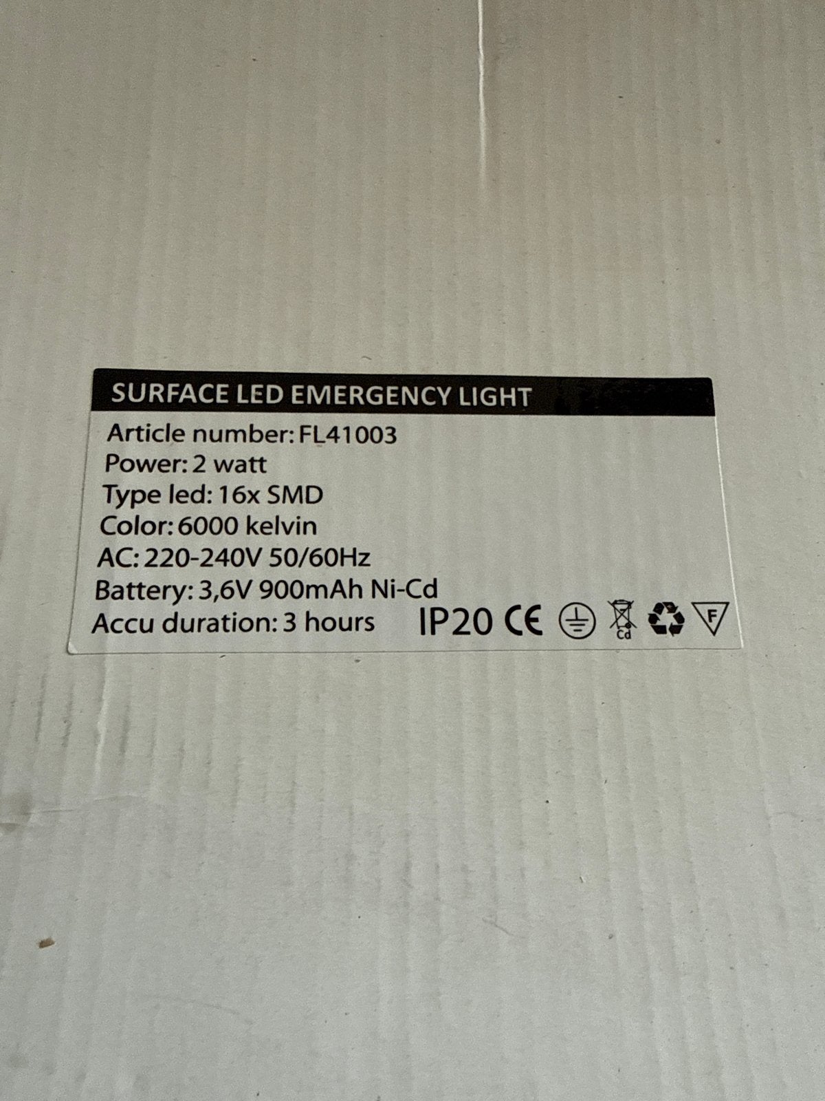 Nooduitgang Verlichting LED - Oppervlakte Montage, Ophalen of Verzenden, Nieuw, Overige typen