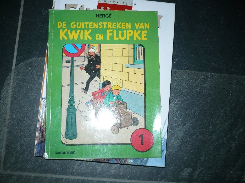 de guitenstreken van kwik en flupke, Boeken, Gelezen, Eén stripboek, Ophalen of Verzenden, Hergé