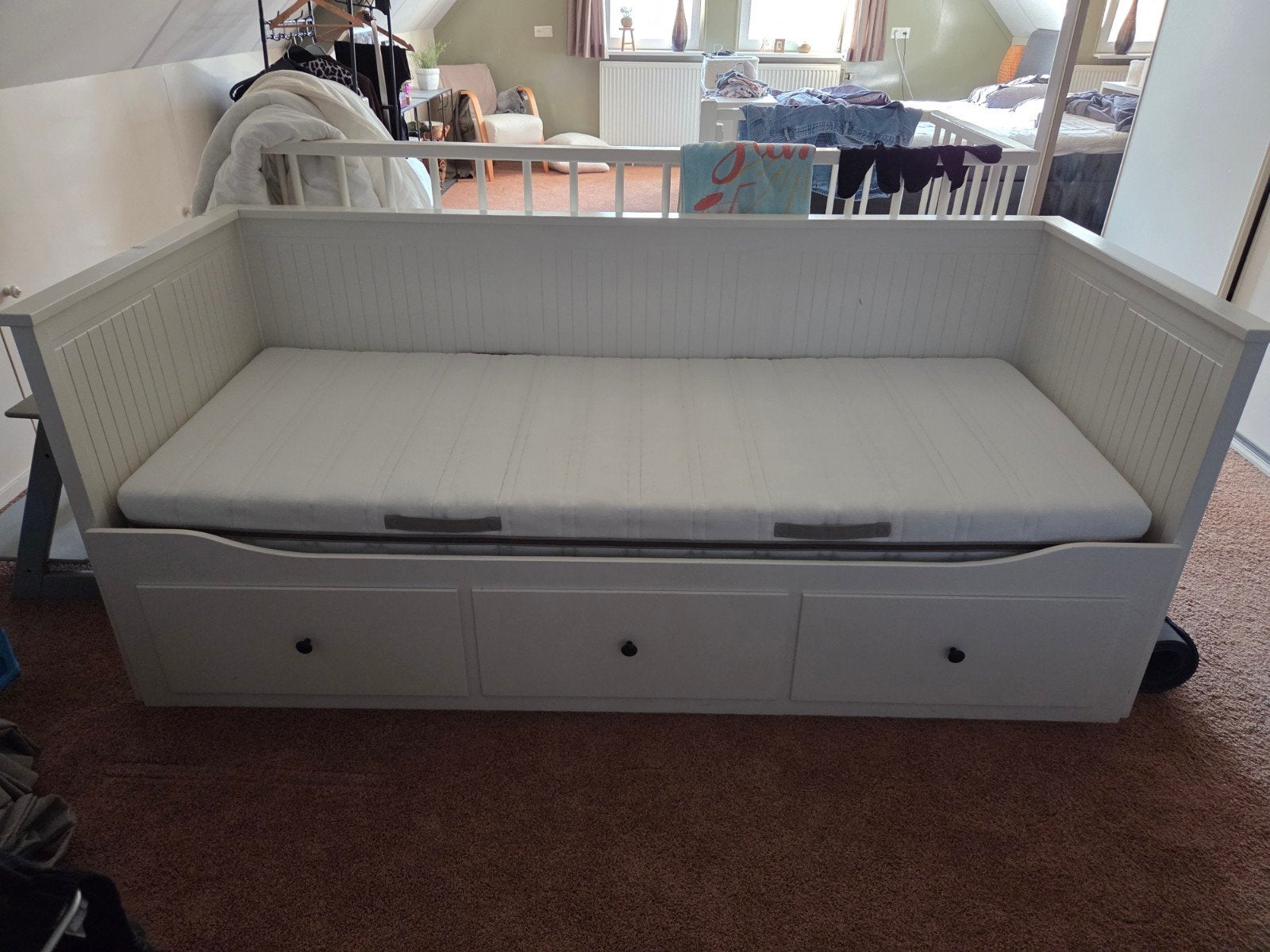 Mooi wit bed (ikea) in goede staat!!, Huis en Inrichting, Ophalen, 90 cm, Eenpersoons, Wit