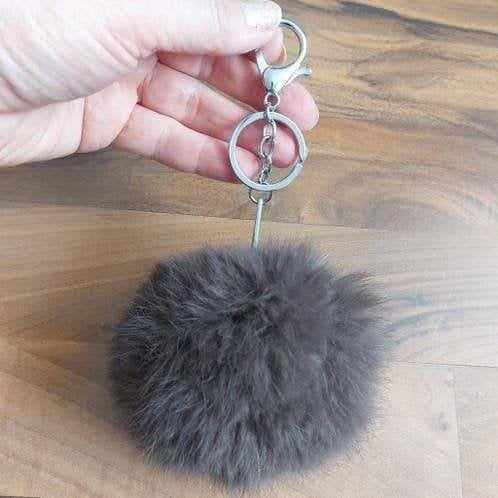 Sleutelhanger met Pluizige Bal, diameter 10cm, nieuwe, Verzamelen, Sleutelhangers, Ophalen of Verzenden, Nieuw