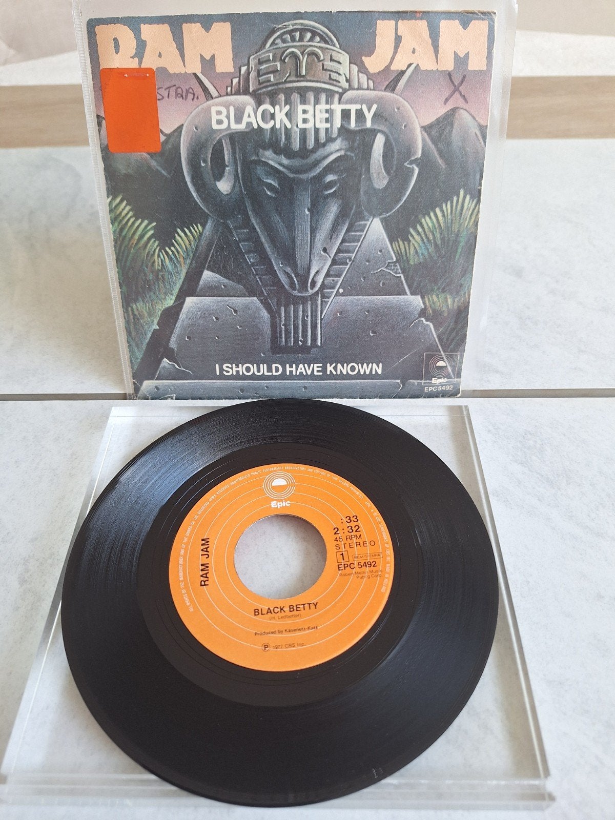 Single van  RAM JAM  // BLACK BETTY  ...uit 1977, Cd's en Dvd's, Vinyl Singles, Ophalen of Verzenden, Zo goed als nieuw, Pop