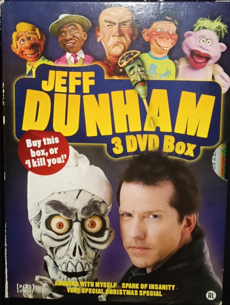 Jeff Dunham 3 dvd box, Ophalen of Verzenden, Zo goed als nieuw, Stand-up of Theatershow