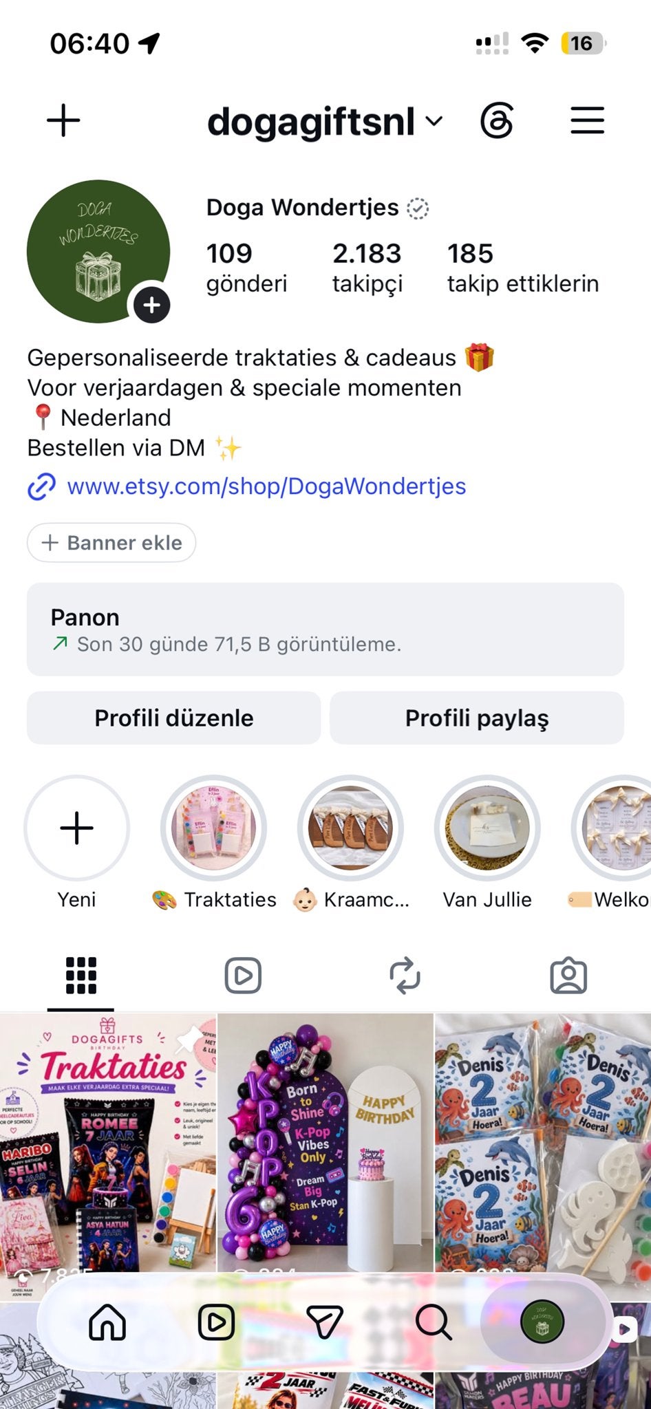 Insragram acoount Gepersonaliseerde Traktaties & Cadeaus, Ophalen of Verzenden, Nieuw