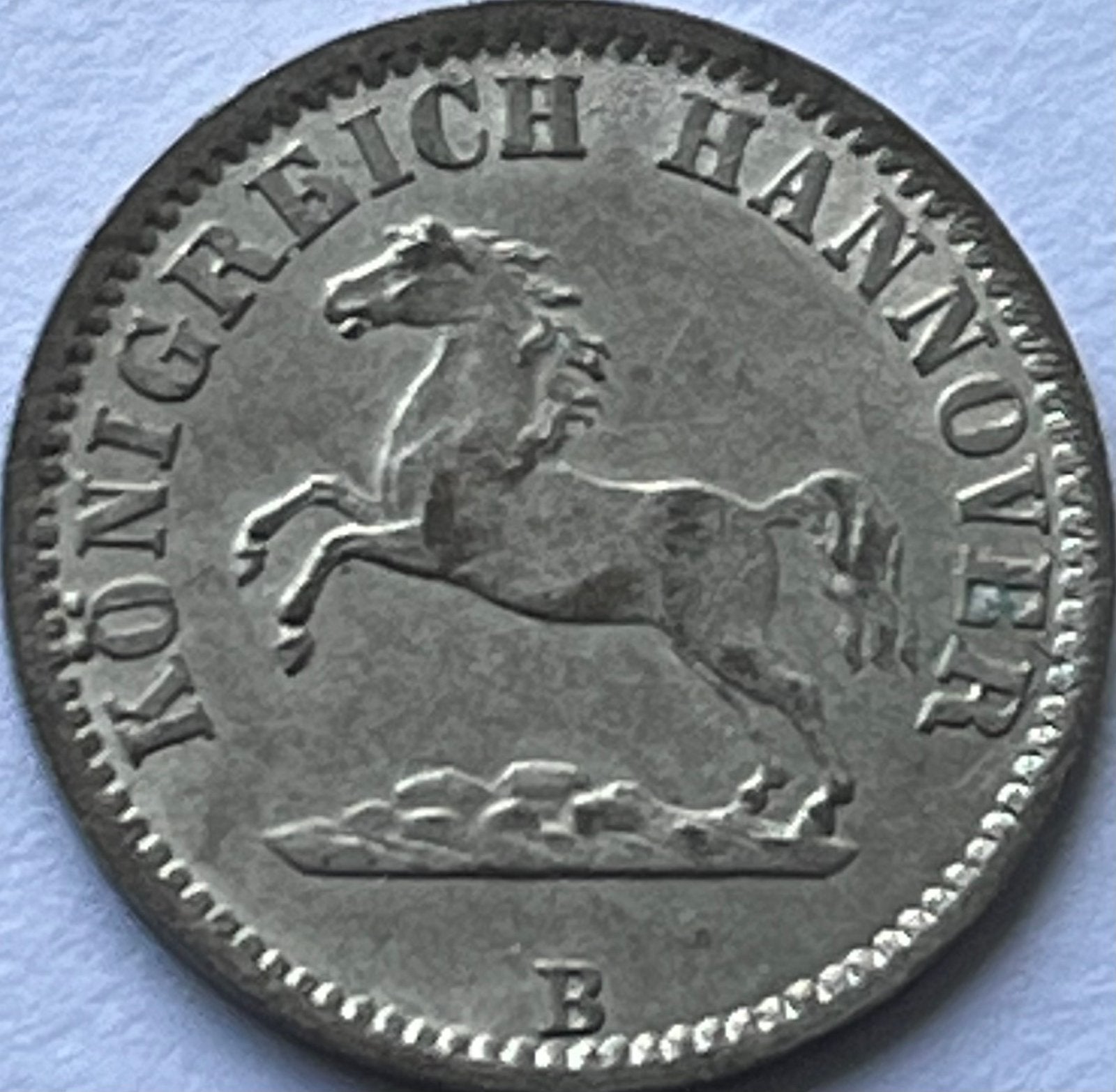 Hannover schitterende zilveren halve groschen 1858, Ophalen of Verzenden, Duitsland, Losse munt, Zilver