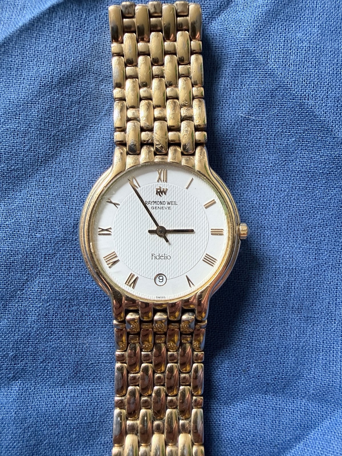 Raymond Weil Fidélio 18K verguld horloge, Overige merken, Overige materialen, Gebruikt, Verzenden