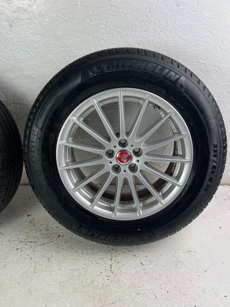 Originele Jaguar I-Pace E-Pace velgen 18" 5x108 zomerset, Niet ingevuld, 18 inch, Gebruikt, Banden en Velgen