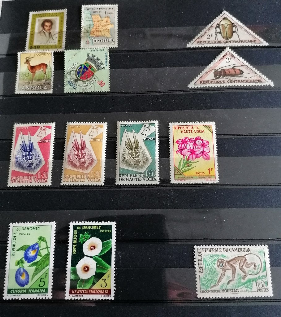 Postzegels Benin, Cameroun, Ce Afr Rep, Opper Volta, Angola., Verzenden, Overige landen, Gestempeld