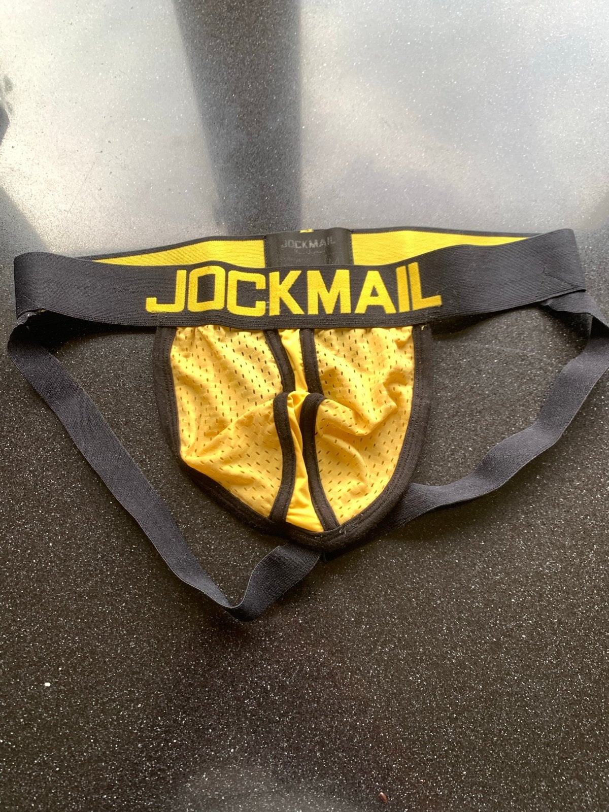 Jockmail Jockstrap Geel Zwart - Nieuw, Kleding | Heren, Ophalen of Verzenden, Geel, Overige typen