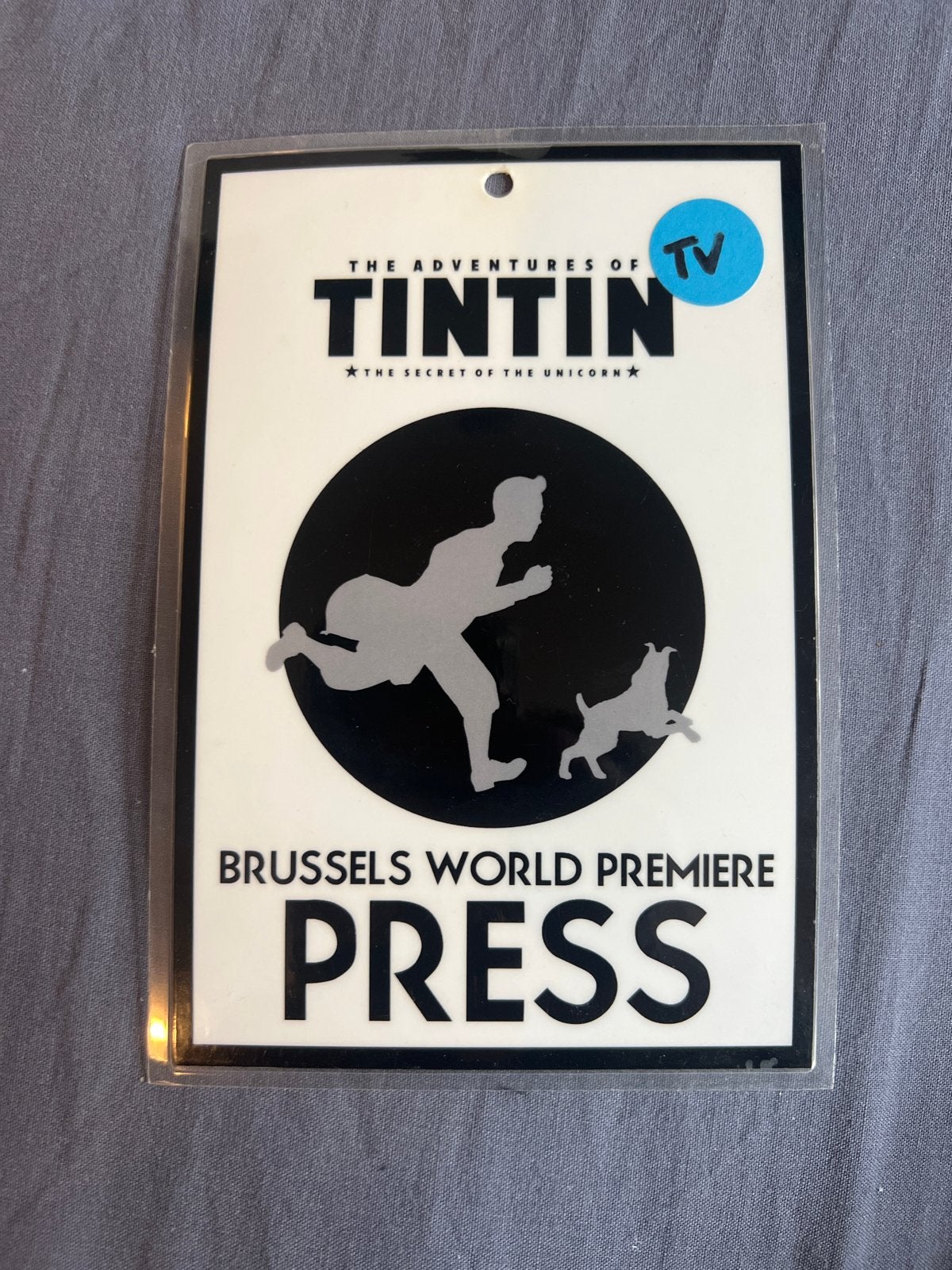Zeldzame Kuifje Wereldpremière Perspas - Brussel 2011, Ophalen of Verzenden