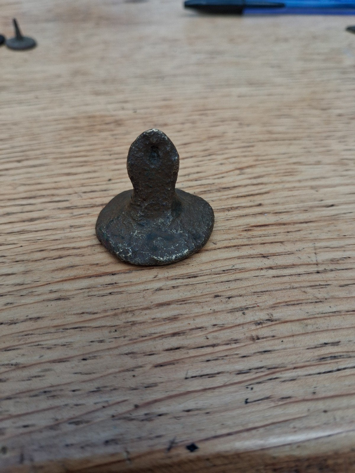 Zeer zware middeleeuwse zegelstempel lakzegelstempel, Ophalen of Verzenden