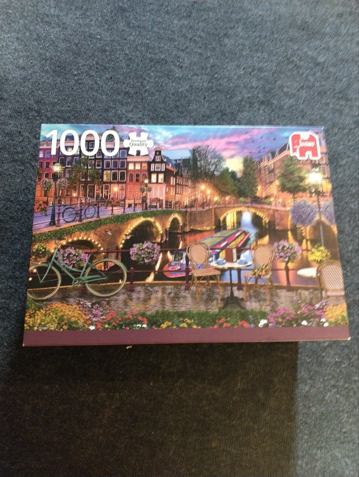 Jumbo Legpuzzel 1000 Stukjes Amsterdam Grachten, Ophalen of Verzenden, 500 t/m 1500 stukjes, Zo goed als nieuw, Legpuzzel