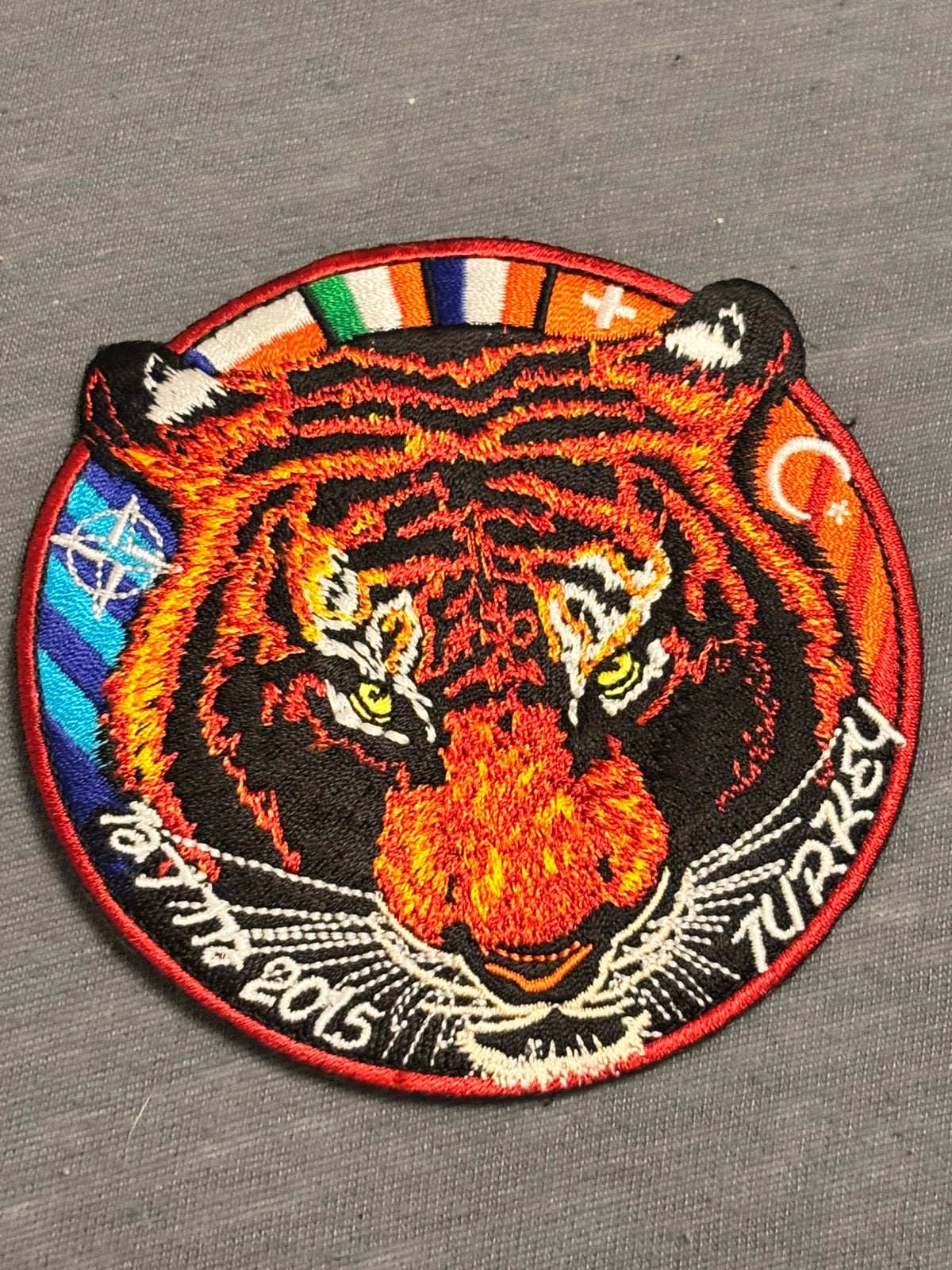Embleem NTM 2015 Turkey nato tiger meet, Verzenden, Luchtmacht, Overige gebieden, Embleem of Badge