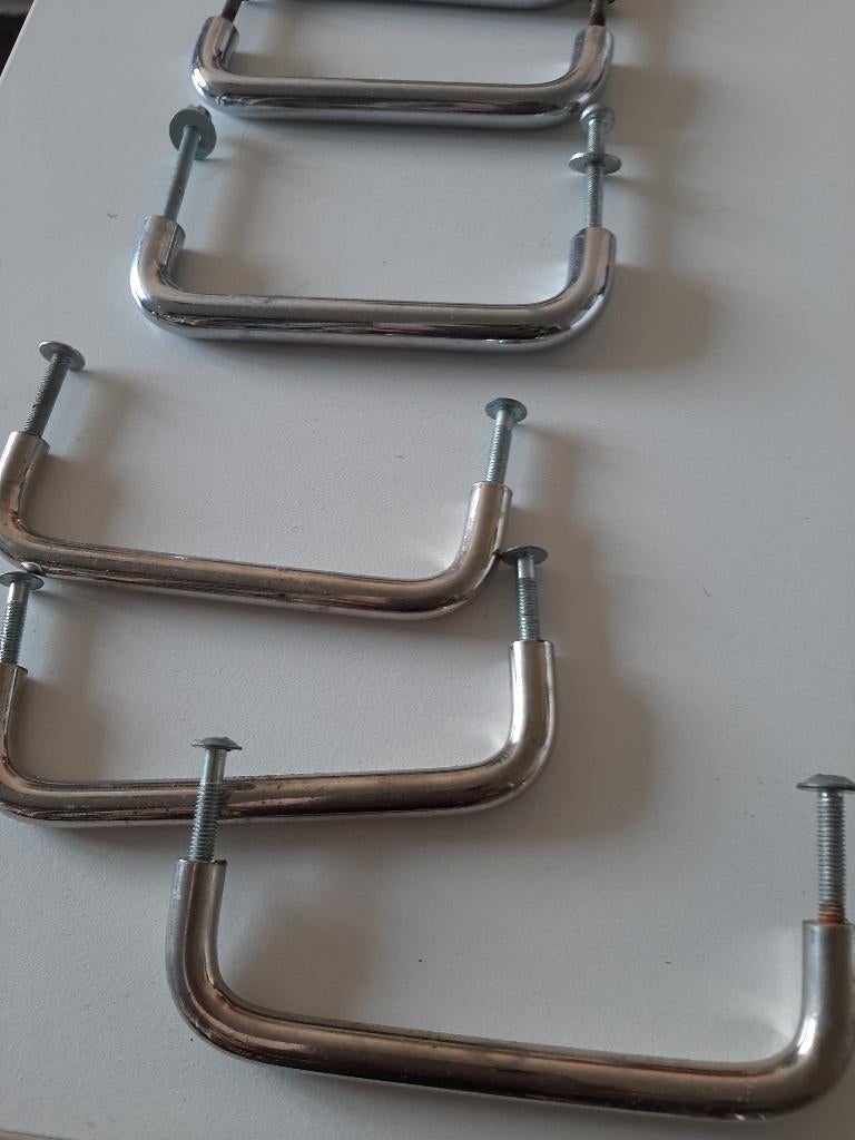 18 chromen keukenkast handgrepen, Huis en Inrichting, Keuken | Keukenelementen, Minder dan 50 cm, Ophalen of Verzenden, Zo goed als nieuw