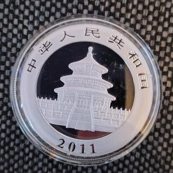 Chinese Panda zilveren munt 2011 1 Oz zilver, Ophalen of Verzenden, Oost-Azië