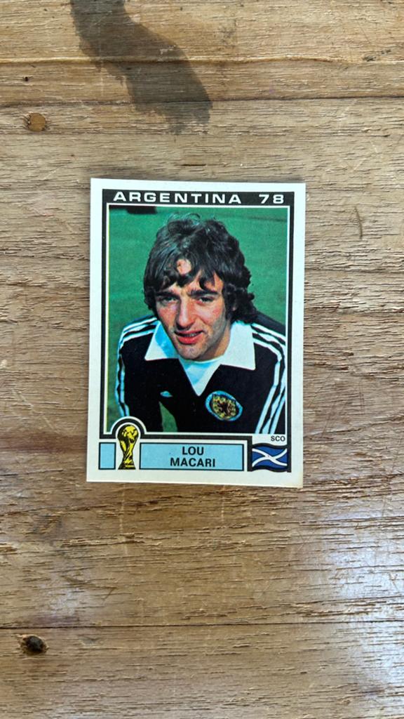 Panini Argentina 78 plaatje Lou Macari WK 78, Verzenden, Zo goed als nieuw, Sticker